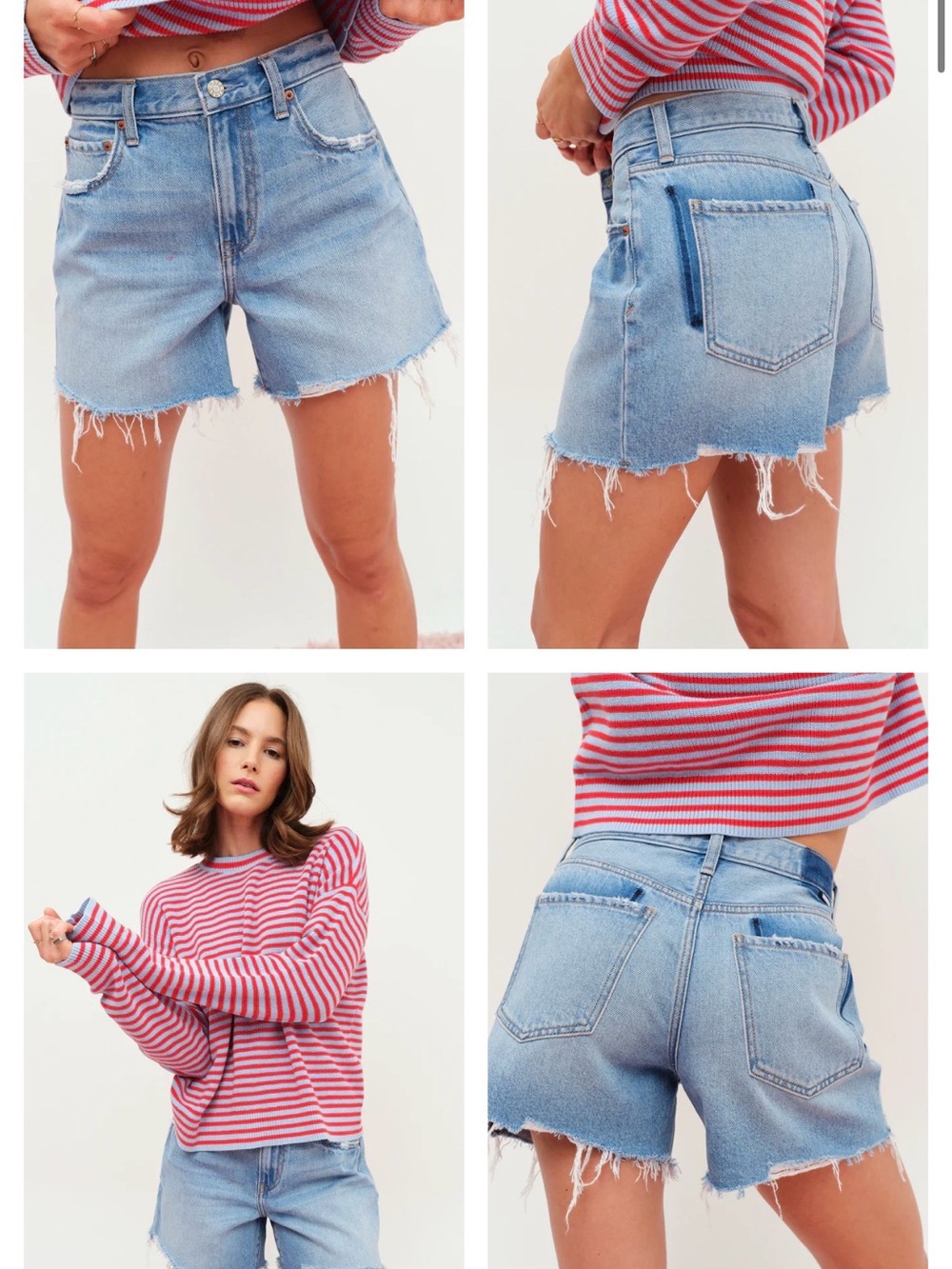 Light wash mid-rise DAZE denim short